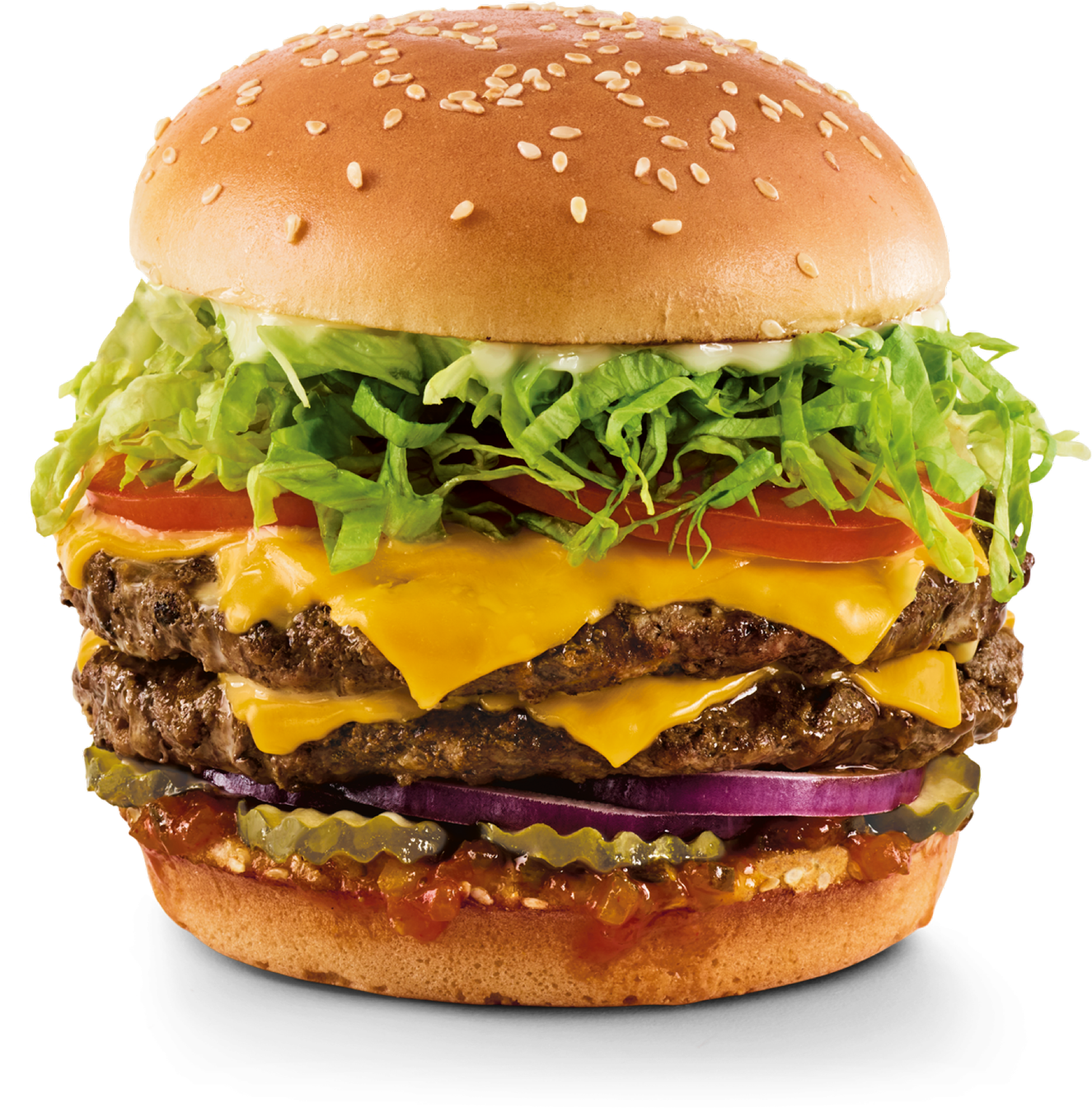 Double Cheeseburger Deluxe PNG Image