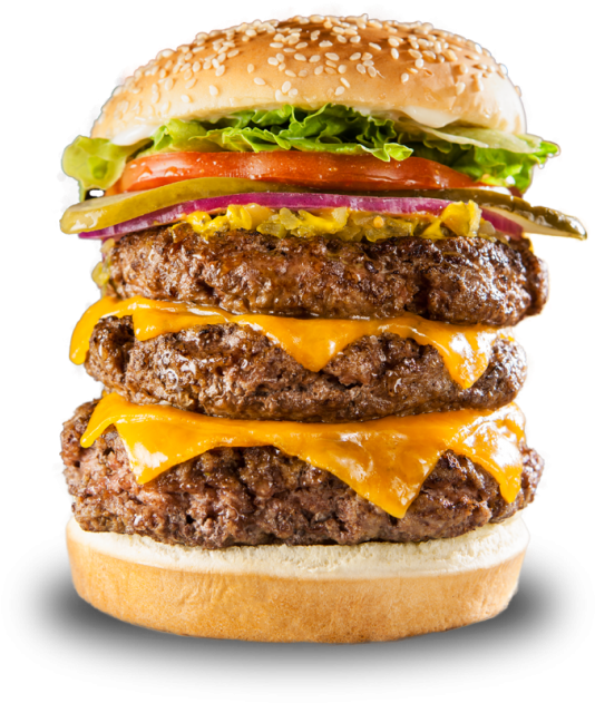 Double Cheeseburger Deluxe PNG Image