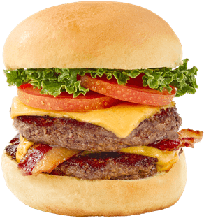 Double Cheeseburgerwith Bacon PNG Image