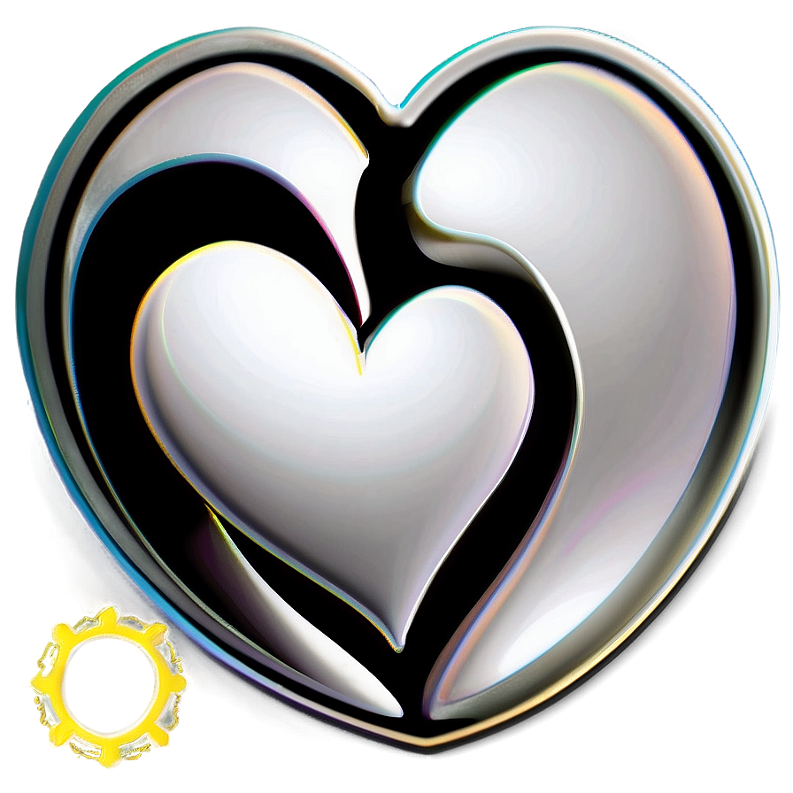 Double Heart Outline Png Kfv64 PNG Image