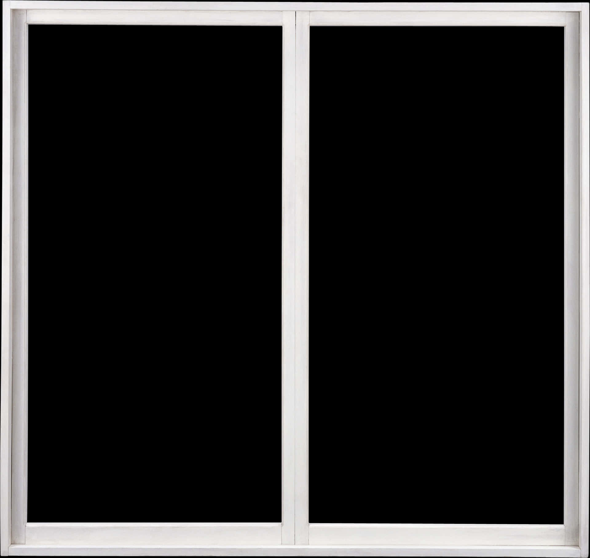 Double Pane Window Black Background PNG Image