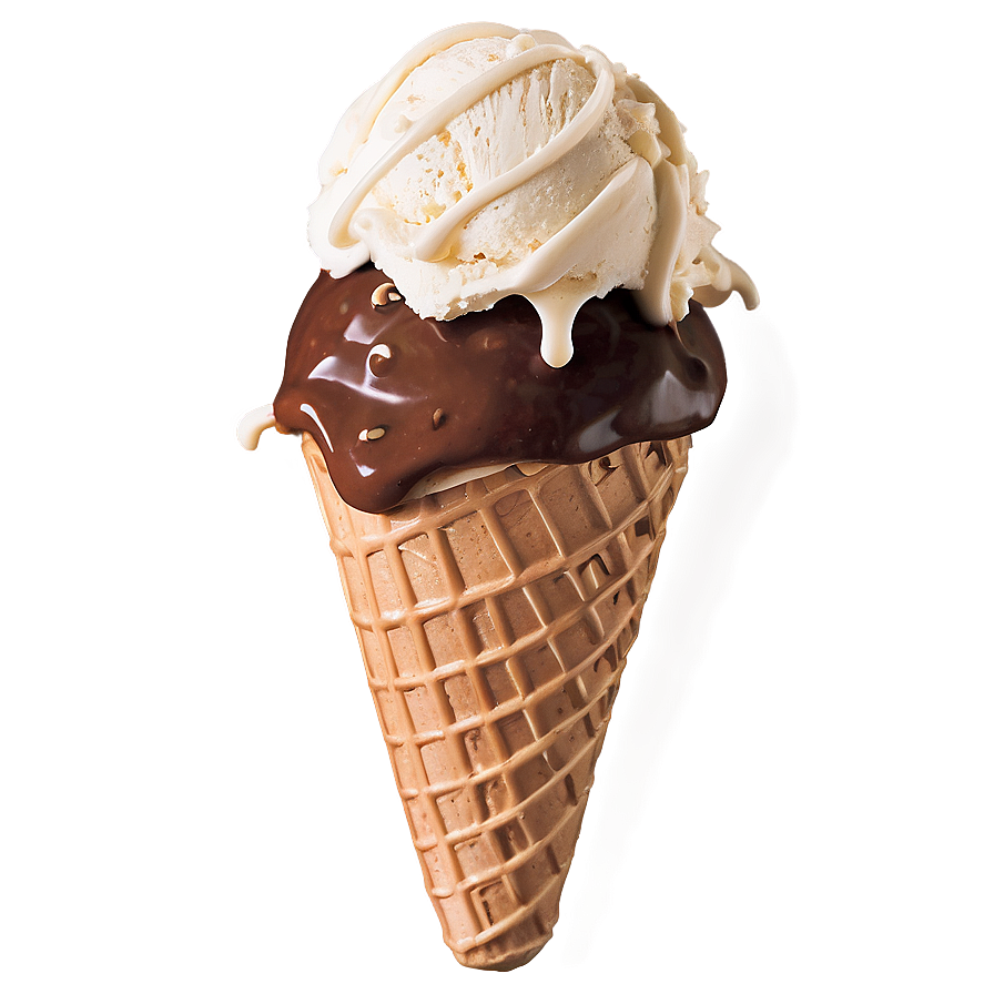 Double Scoop Ice Cream Cone Png Yfo PNG Image