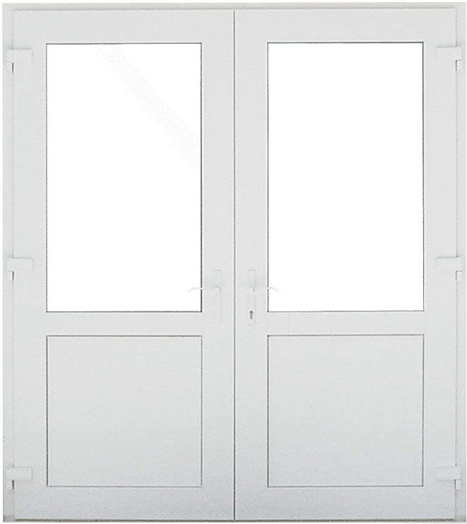 Double White Door Closed PNG Image