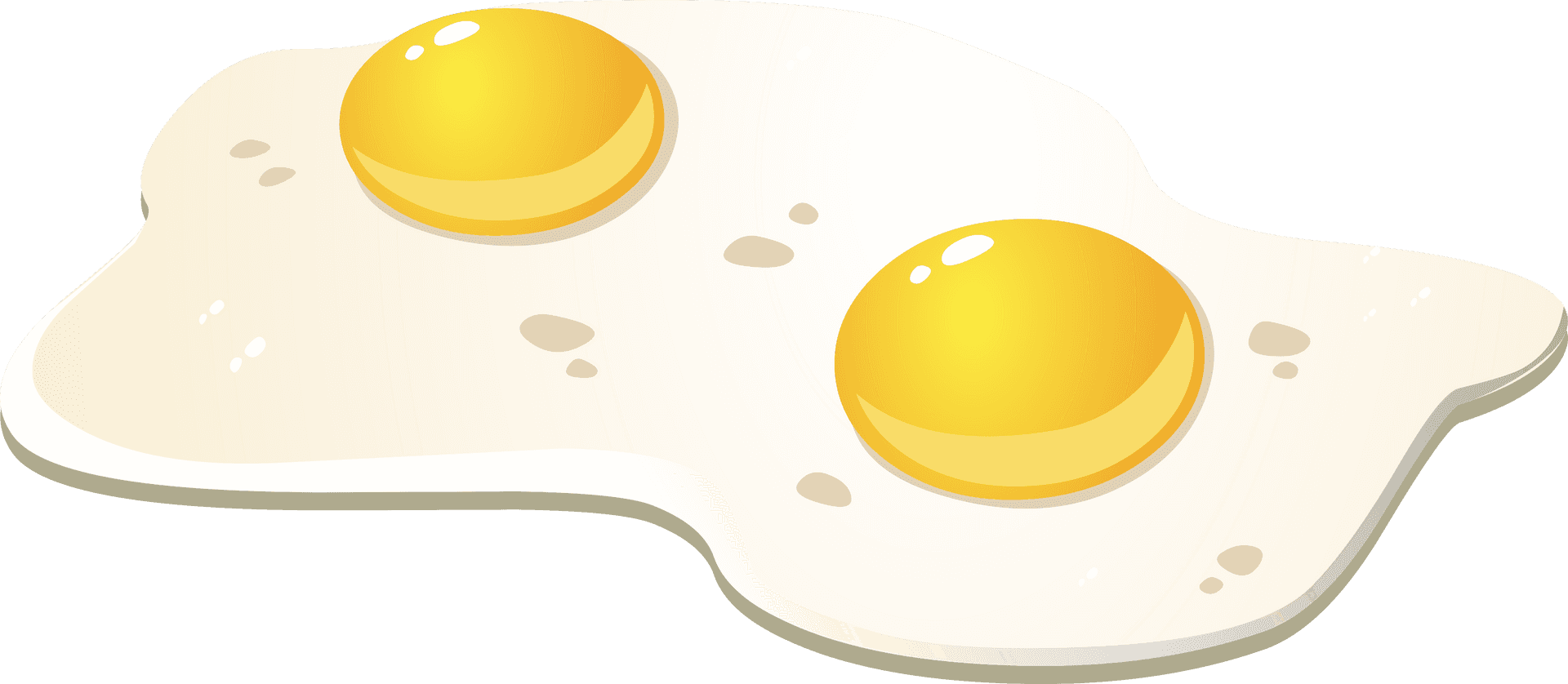 Double Yolk Fried Egg Illustration.png PNG Image