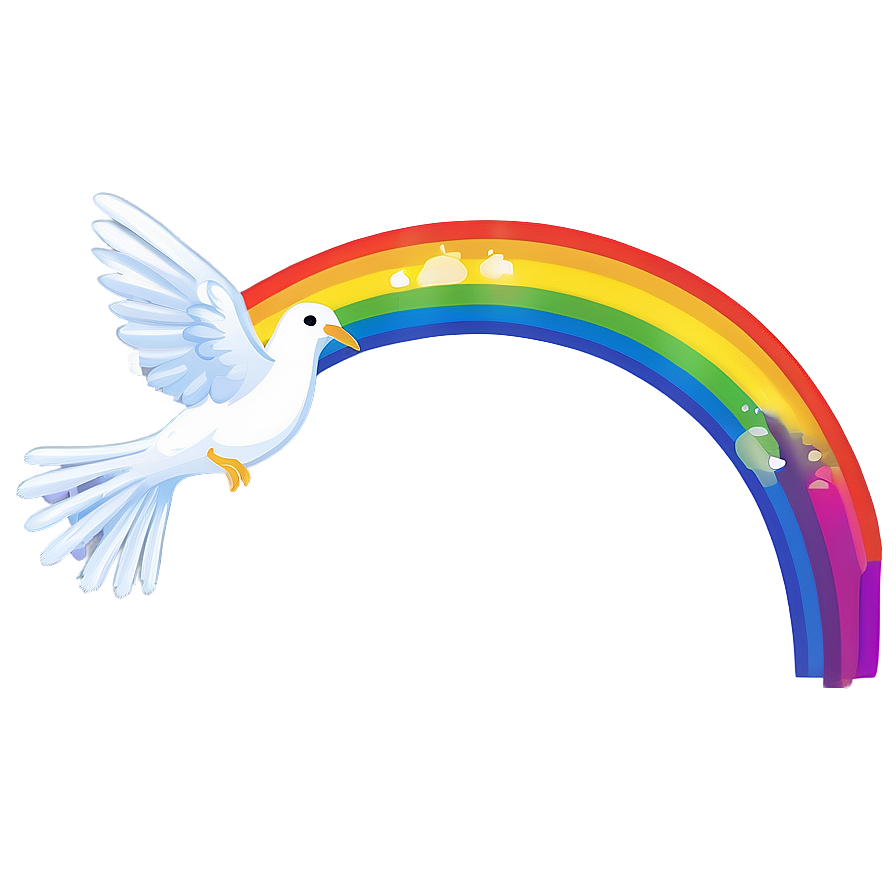 Dove And Rainbow Clipart Png 72 PNG Image