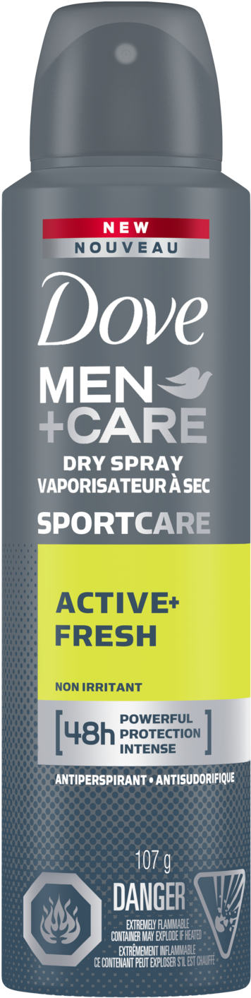 Dove Men Care Dry Spray Deodorant PNG Image