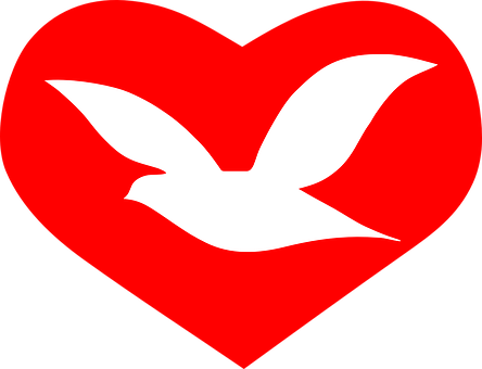 Dove_of_ Peace_in_ Heart PNG Image