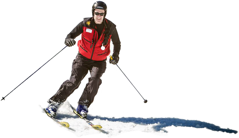 Downhill Skier Action Shot.png PNG Image