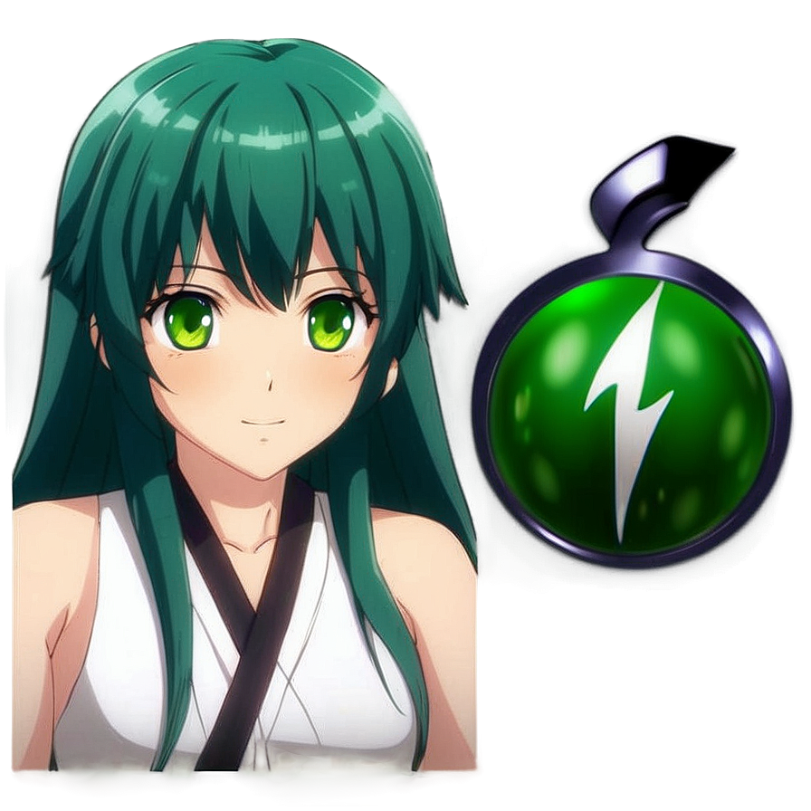 Download Green Haired Anime Png Art 15 PNG Image