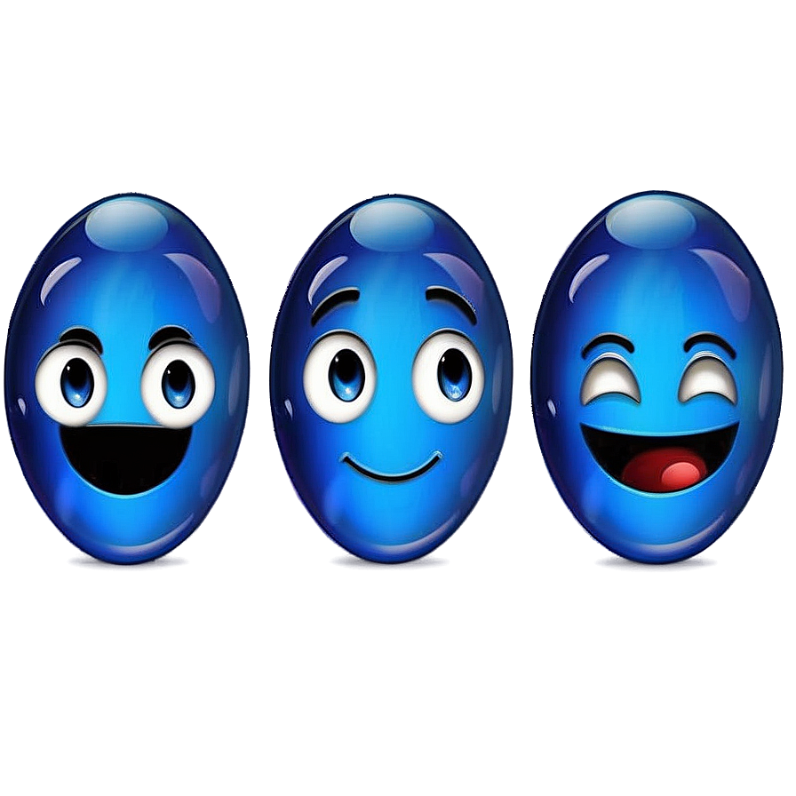 Downloadable Blue Emojis Png Dhk90 PNG Image