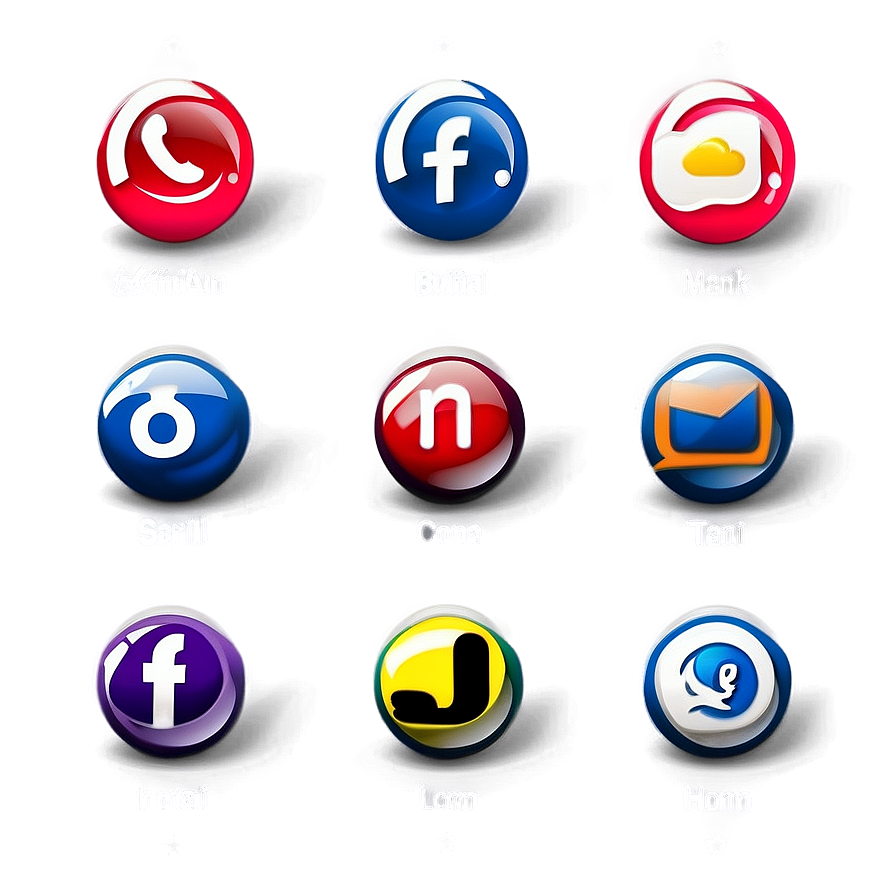 Downloadable Social Icons Set Png 05252024 PNG Image