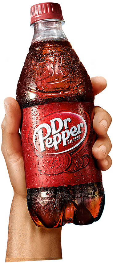 Dr Pepper Bottlein Hand PNG Image