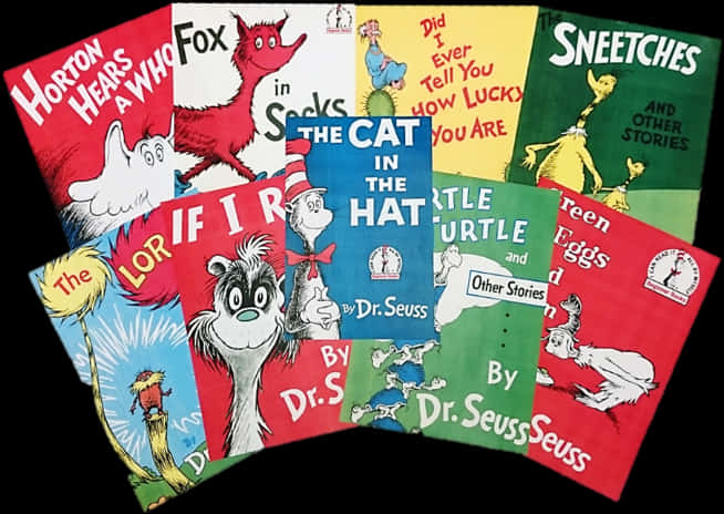 Dr Seuss Classic Books Collection PNG Image