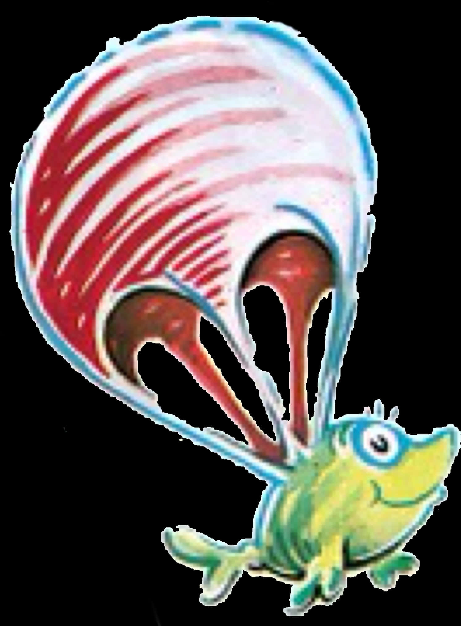 Dr Seuss Flying Fish PNG Image