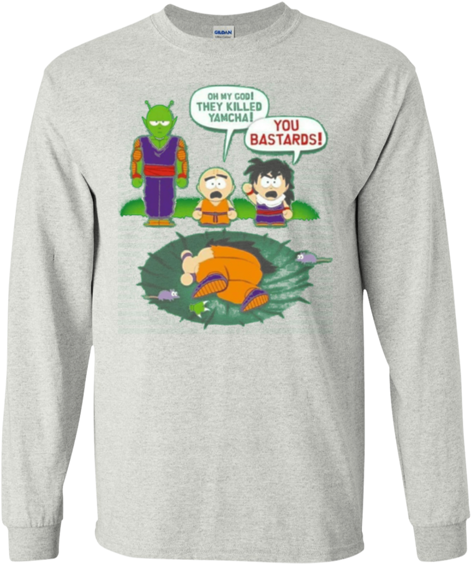 Dragon Ball Parody Sweatshirt Yamcha Death Pose PNG Image