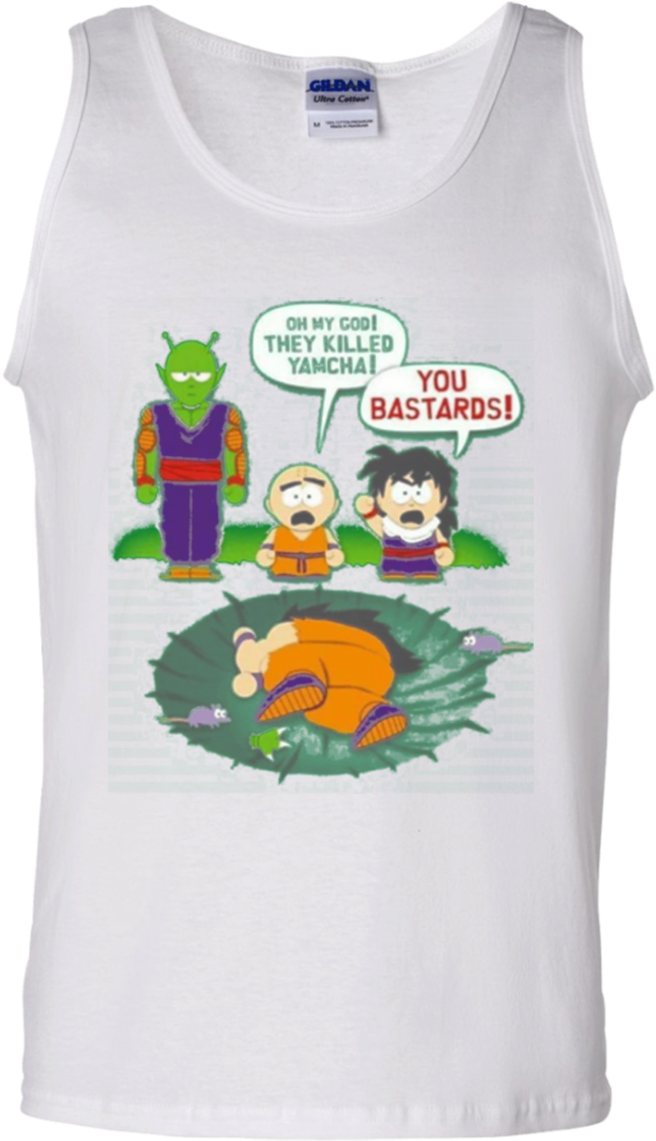 Dragon Ball South Park Crossover Tank Top PNG Image