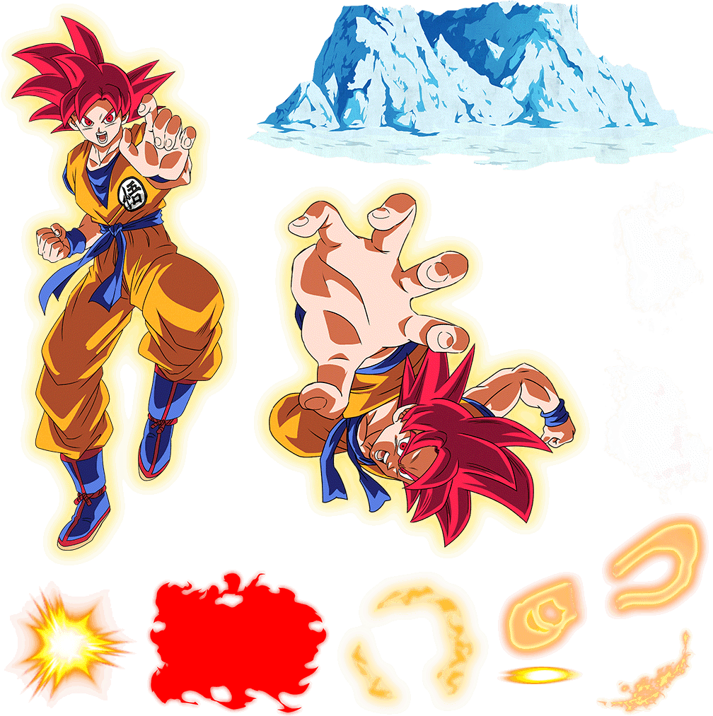 Dragon_ Ball_ Super_ Saiyan_ Stickers_ Collection PNG Image