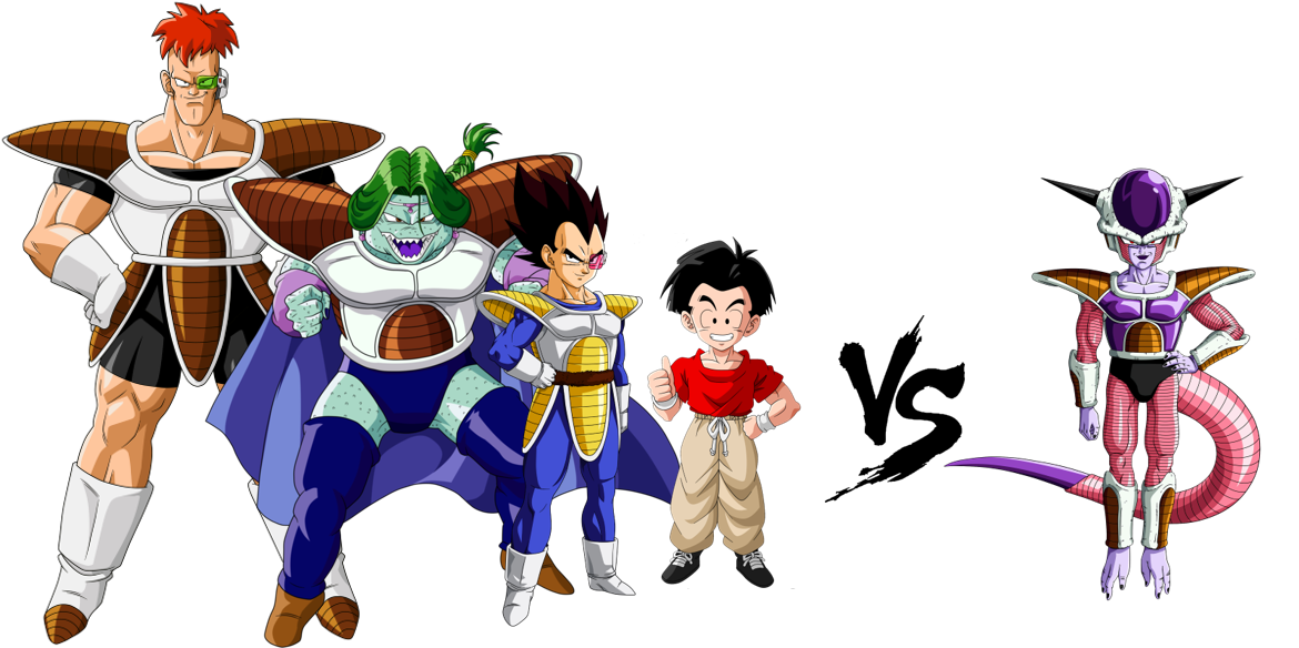 Dragon Ball Z Fighters Versus Frieza PNG Image