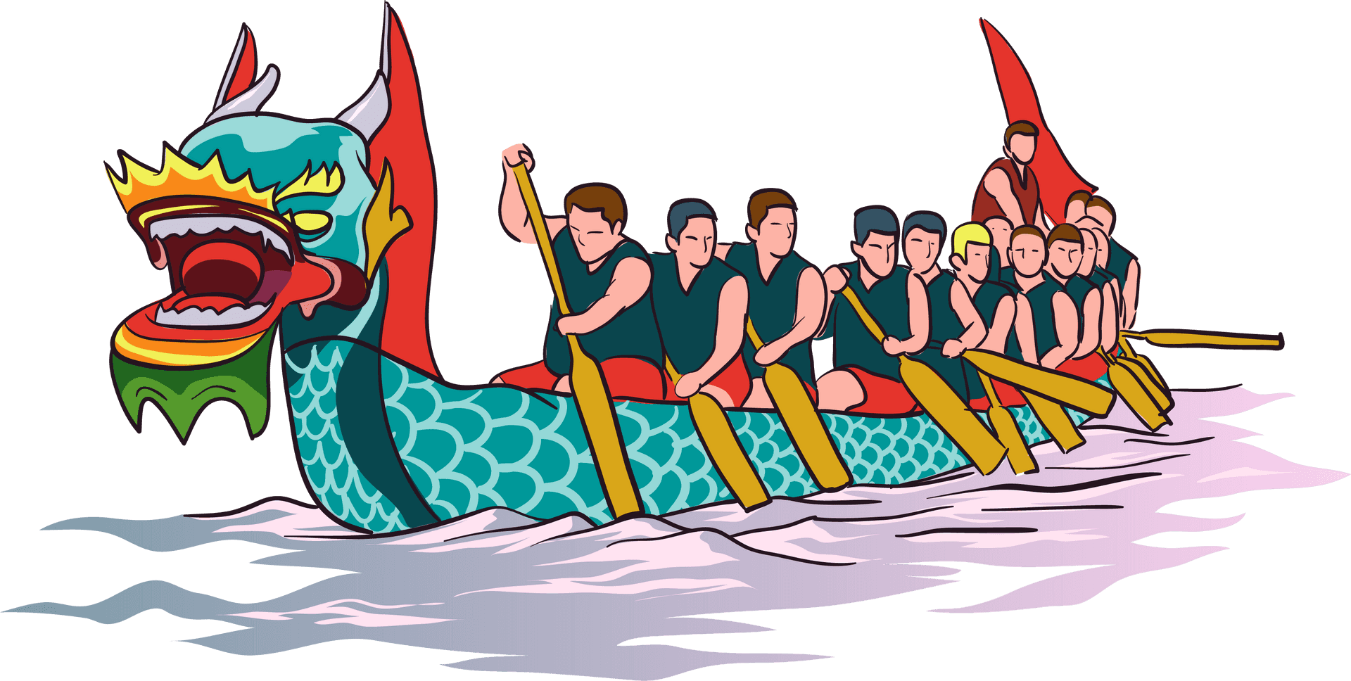 Dragon Boat Race Festival Illustration PNG Image