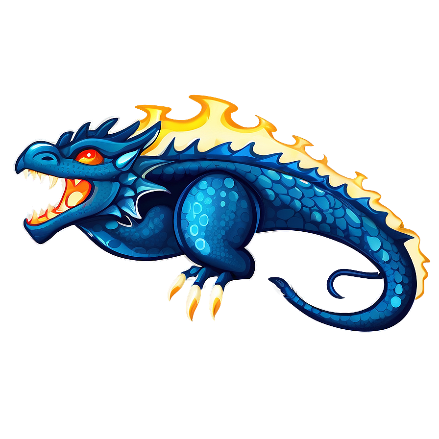 Dragon Breathing Fire Clipart Png Rnj PNG Image