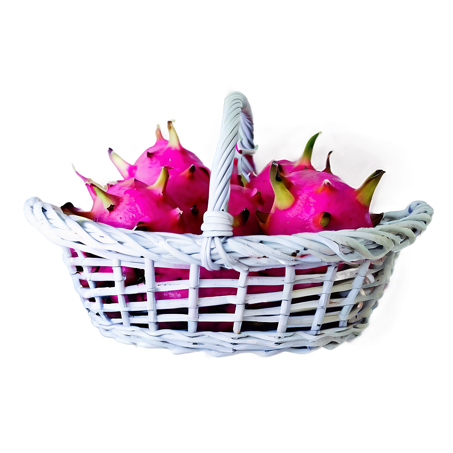 Dragonfruit In Shopping Basket Png Ger2 PNG Image