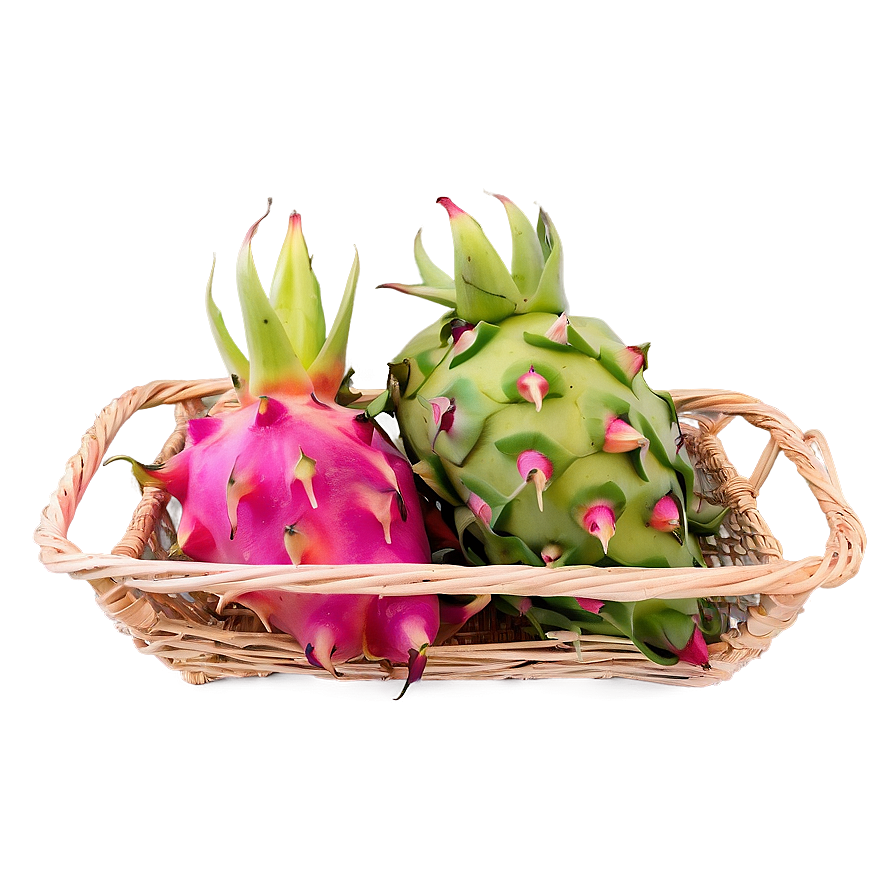 Dragonfruit In Shopping Basket Png Gor PNG Image