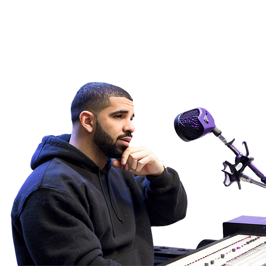 Drake In Studio Png 05212024 PNG Image