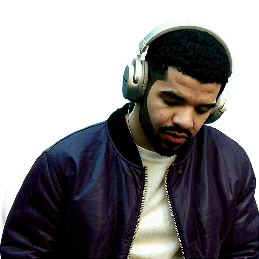 Drake With Headphones Png 05212024 PNG Image