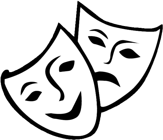 Drama Masks Icon PNG Image