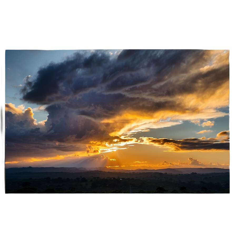 Dramatic Cloudy Sunset Png Vmu PNG Image