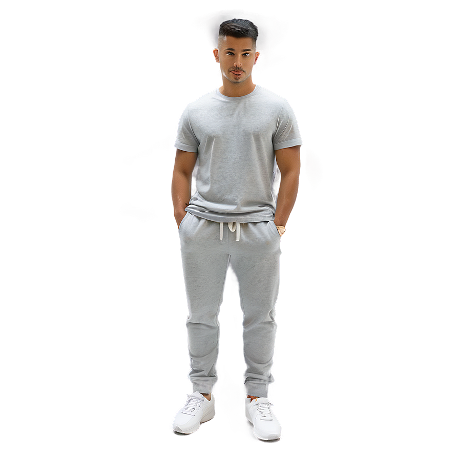 Drawstring Grey Sweatpants Png 25 PNG Image