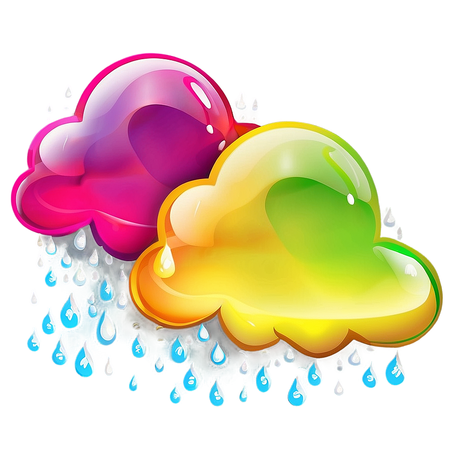 Dream Cloud With Raindrops Png Kpn50 PNG Image