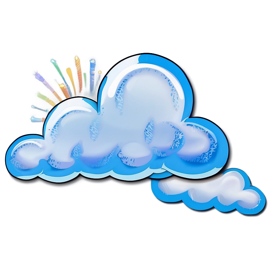 Dream Cloud With Sunbeams Png 10 PNG Image