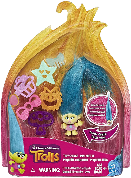 Dream Works Trolls Tiny Smidge Toy Packaging PNG Image