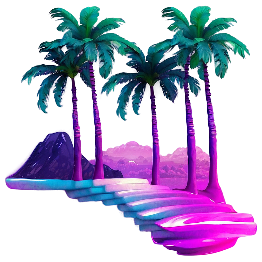 Dreamlike Vaporwave Scene Png Lri91 PNG Image