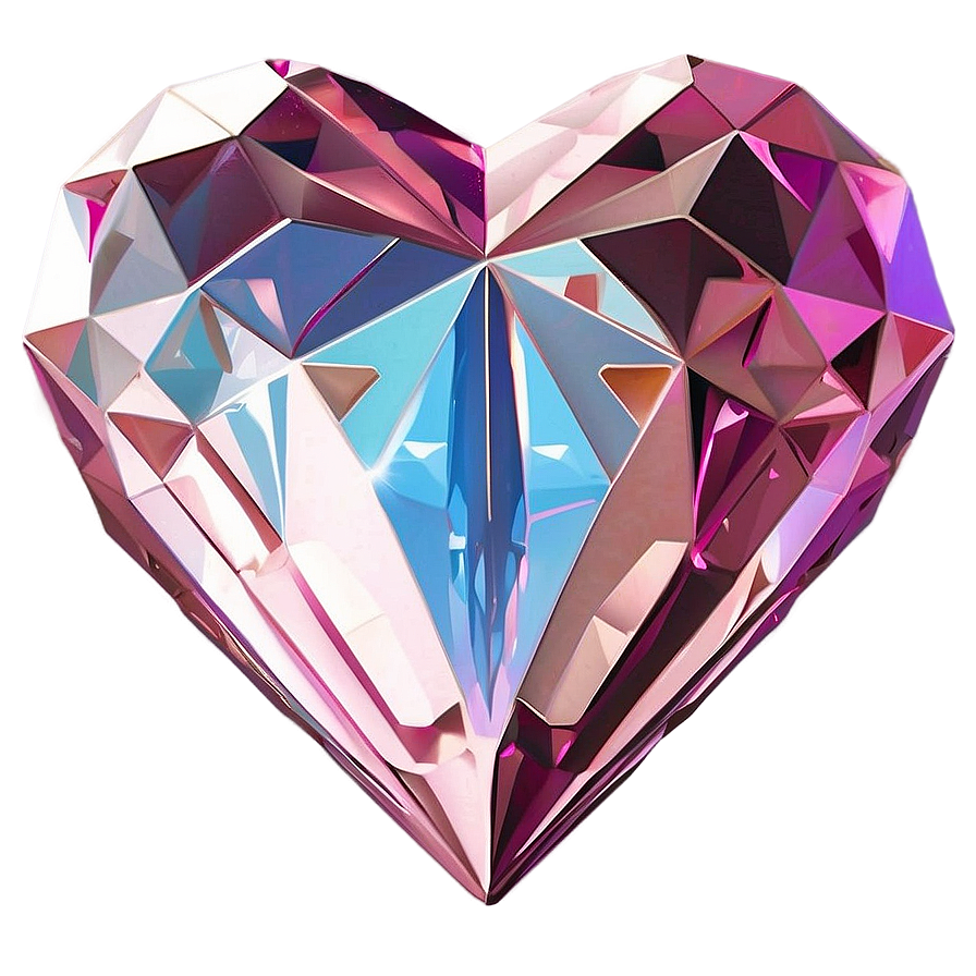 Dreamy Diamond Heart Mirage Png 06262024 PNG Image