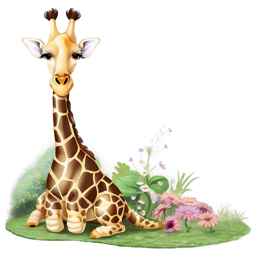 Dreamy Giraffe Landscape Png Rhh51 PNG Image