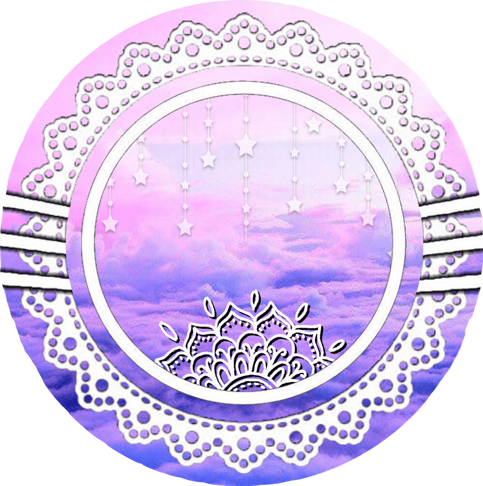 Dreamy Mandala Sky Aesthetic.png PNG Image