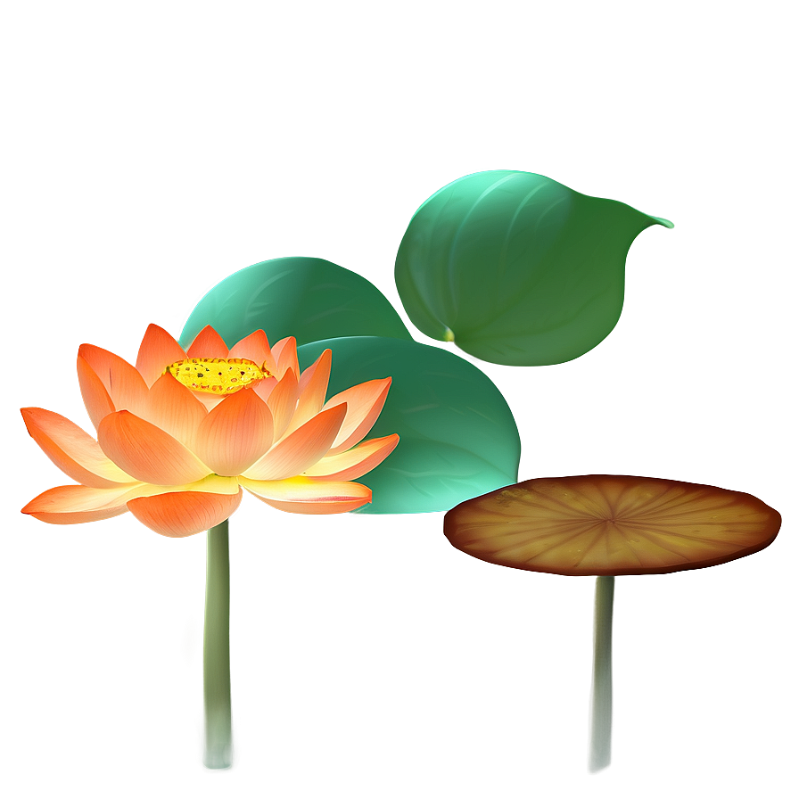 Dreamy Orange Lotus Png 17 PNG Image