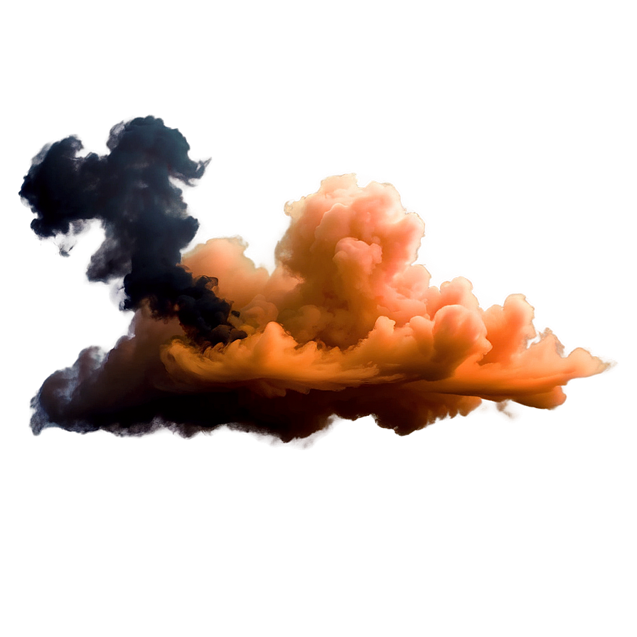 Dreamy Orange Smoke Cloud Png Ypu PNG Image