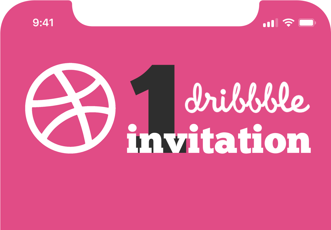 Dribbble Invitation Graphic PNG Image