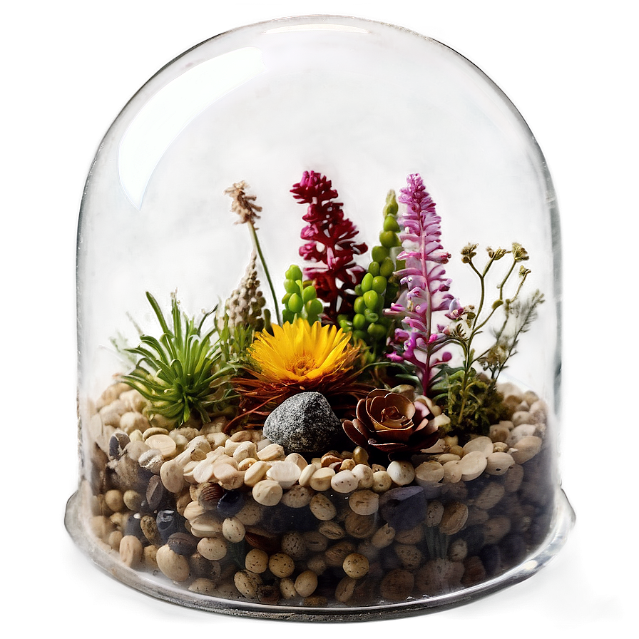 Dried Flower Glass Terrariums Png Peo PNG Image