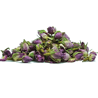 Dried Rose Buds Black Background PNG Image