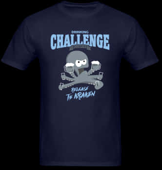 Drinking Challenge Kraken Tshirt Design PNG Image