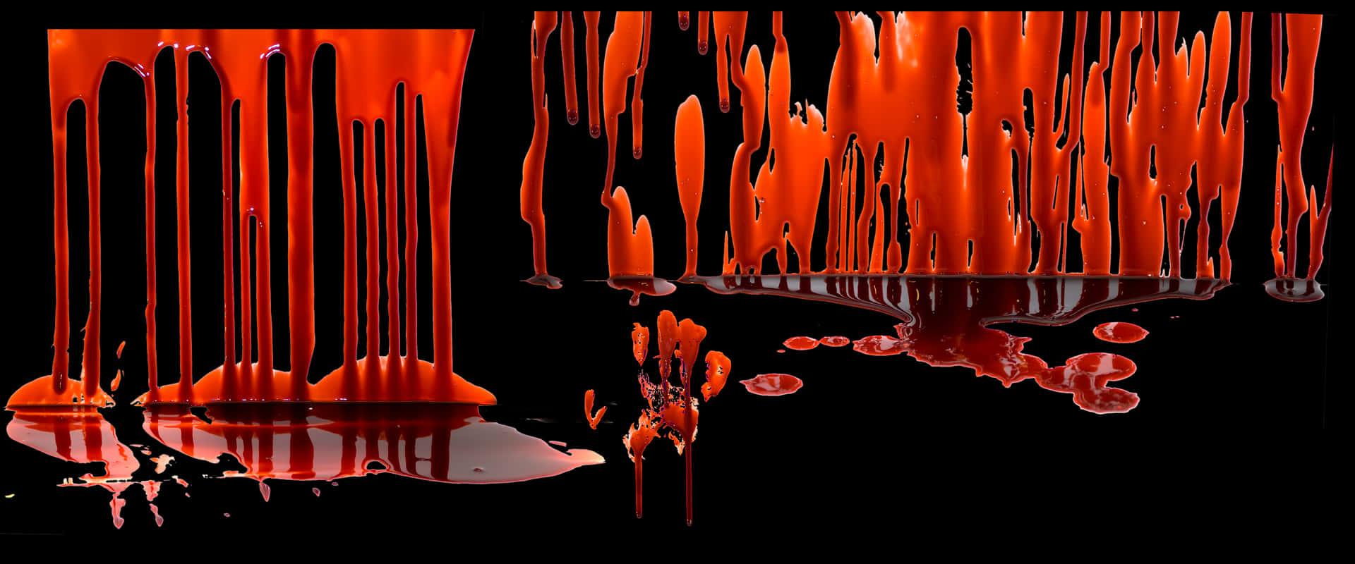 Dripping Red Liquid Art PNG Image