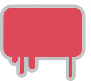 Dripping Speech Bubble Icon PNG Image