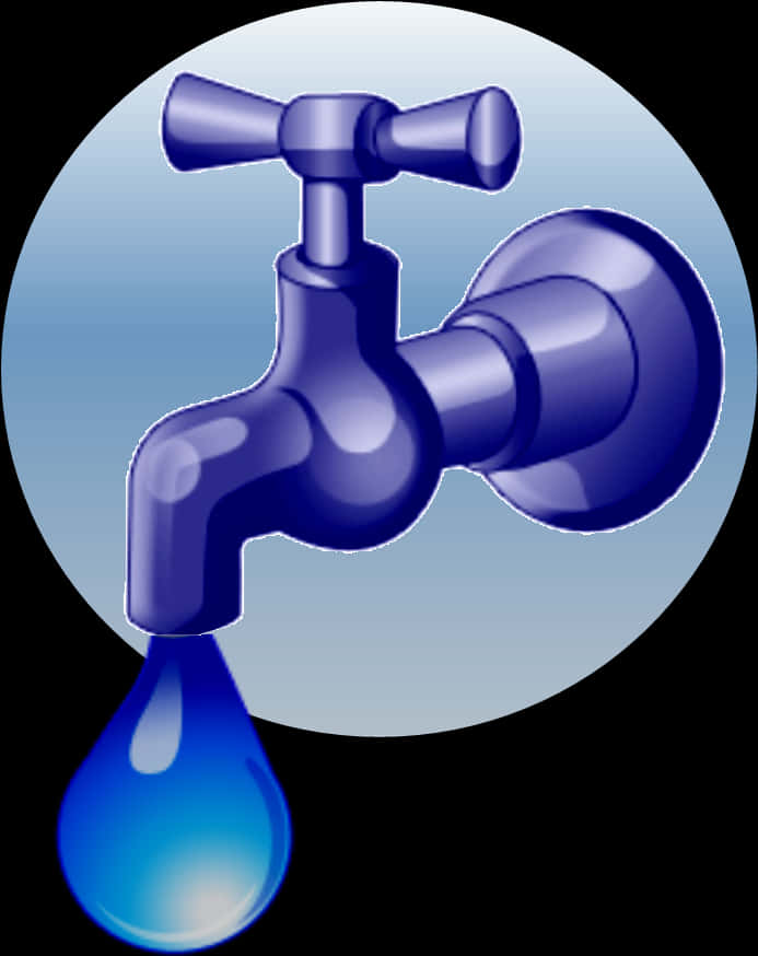 Dripping Water Tap Illustration PNG Image