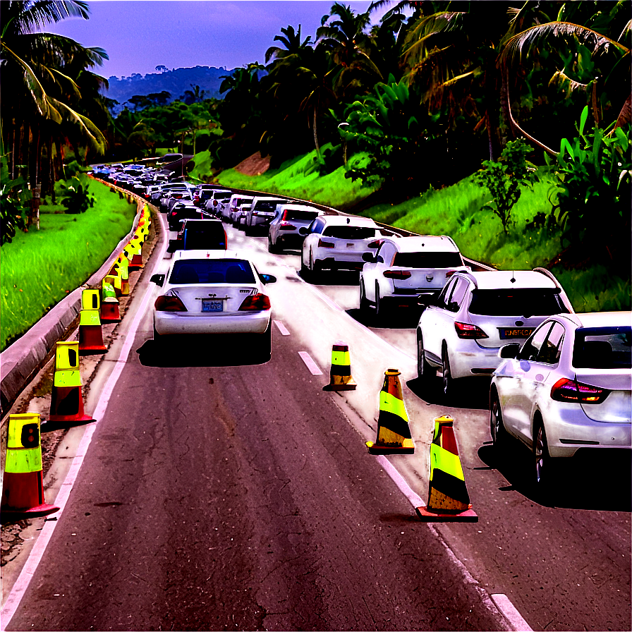 Driving In Heavy Traffic Png 06112024 PNG Image