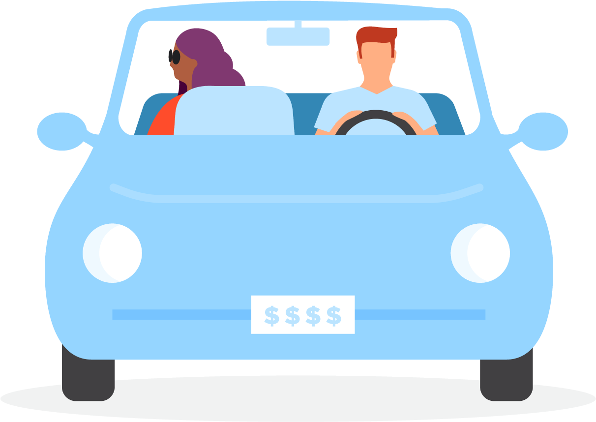 Driving Lesson Animated Car PNG Image