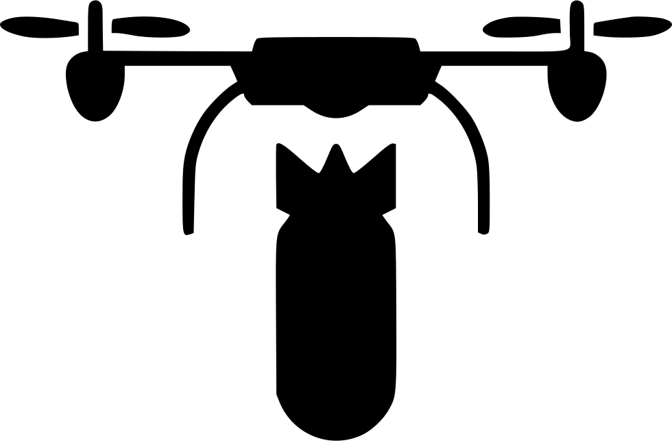 Drone Delivering Package Silhouette PNG Image